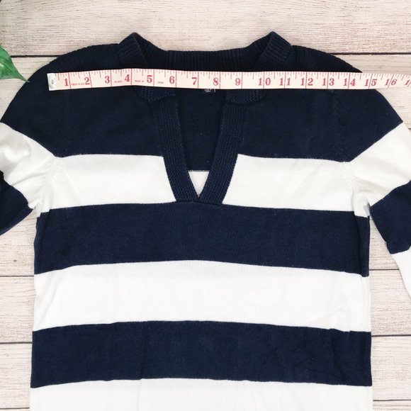 Tommy Hilfiger Navy and White Tunic Sweater - Picture 5 of 9